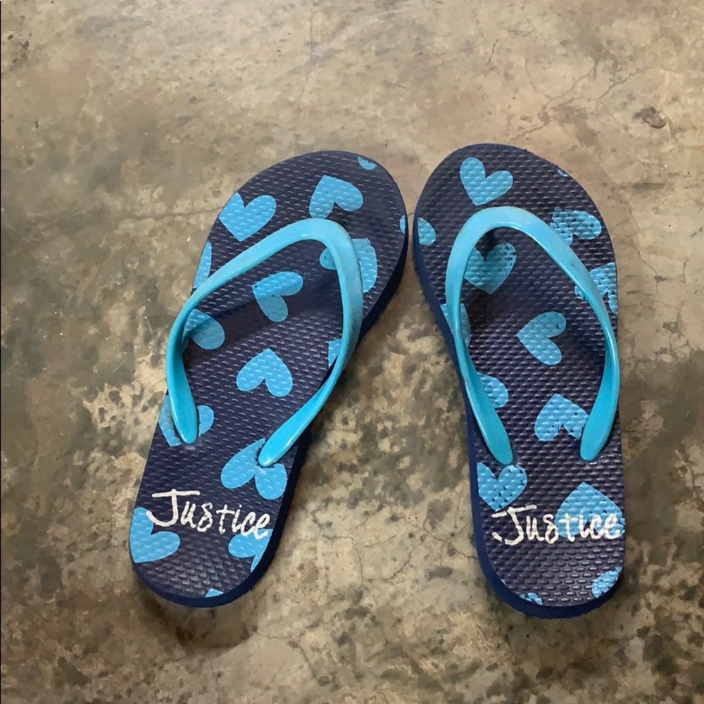 Justice navy blue with blue hearts